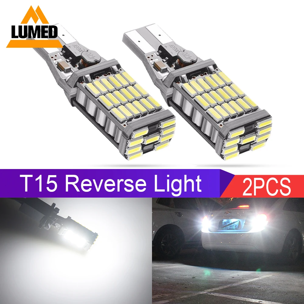 

2x T15 W16W светодиодный обратный светильник лампы 15 24 30 45 светодиодный 920 921 912 Canbus светодиодный резервного копирования парковка светильник ламп...