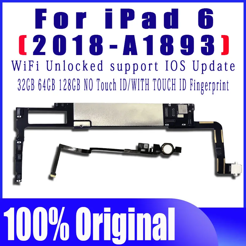 

Оригинальная логическая плата A1893 с Wi-Fi для IPad 6 2018 9,7 дюйма, 6-я материнская плата, оригинальная материнская плата с полными ЧИПАМИ IOS MB