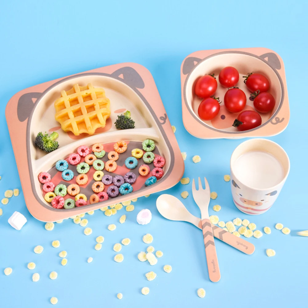 5 шт. ложка для кормления еды вилки детская посуда набор милый - Цена: 1 027,68 руб.