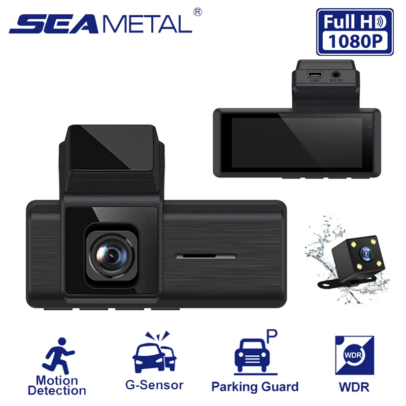 

Full HD 1080P Dash Cam Front and Rear Video Recorder 3-Inch IPS WDR Dashcam Night Vision DVR 24h Parking Monitor Car Camera
