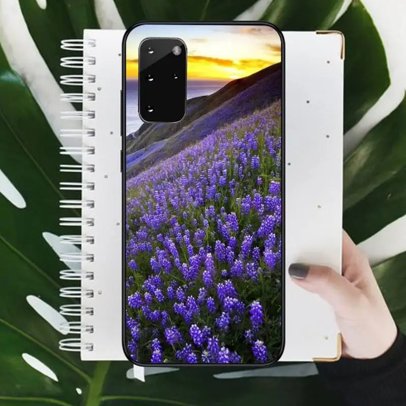 

Romantic simple lavender Purple flowers Phone Case For Samsung galaxy S 10 20 A 10 21 30 31 40 50 51 71 s note 20 j 4 2018 plus