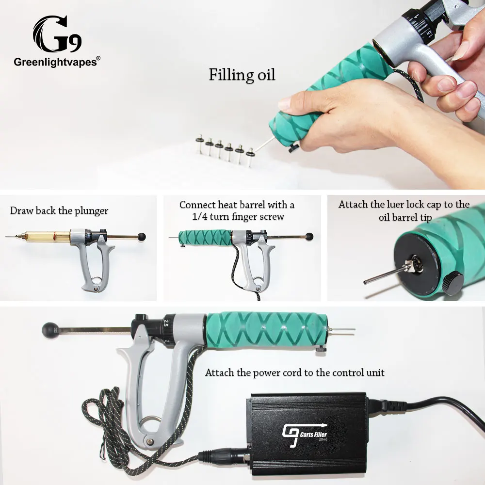 G9 Carts Filler 50ml Kit Mini Enail Temperature Controller Cartrdige Fill Gun Thick Oil Inject Machine Disposable Pods Injection images - 6