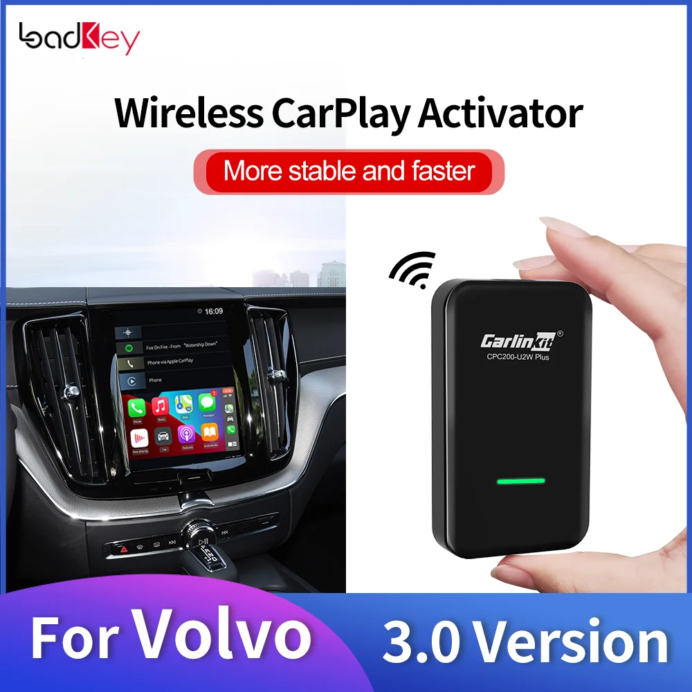 LoadKey & Carlinkit 3.0 for Apple Carplay Wireless For Volvo S60 V40 XC90 XC60 V70 V60 Adapter USB Dongle For iPhone iOS15