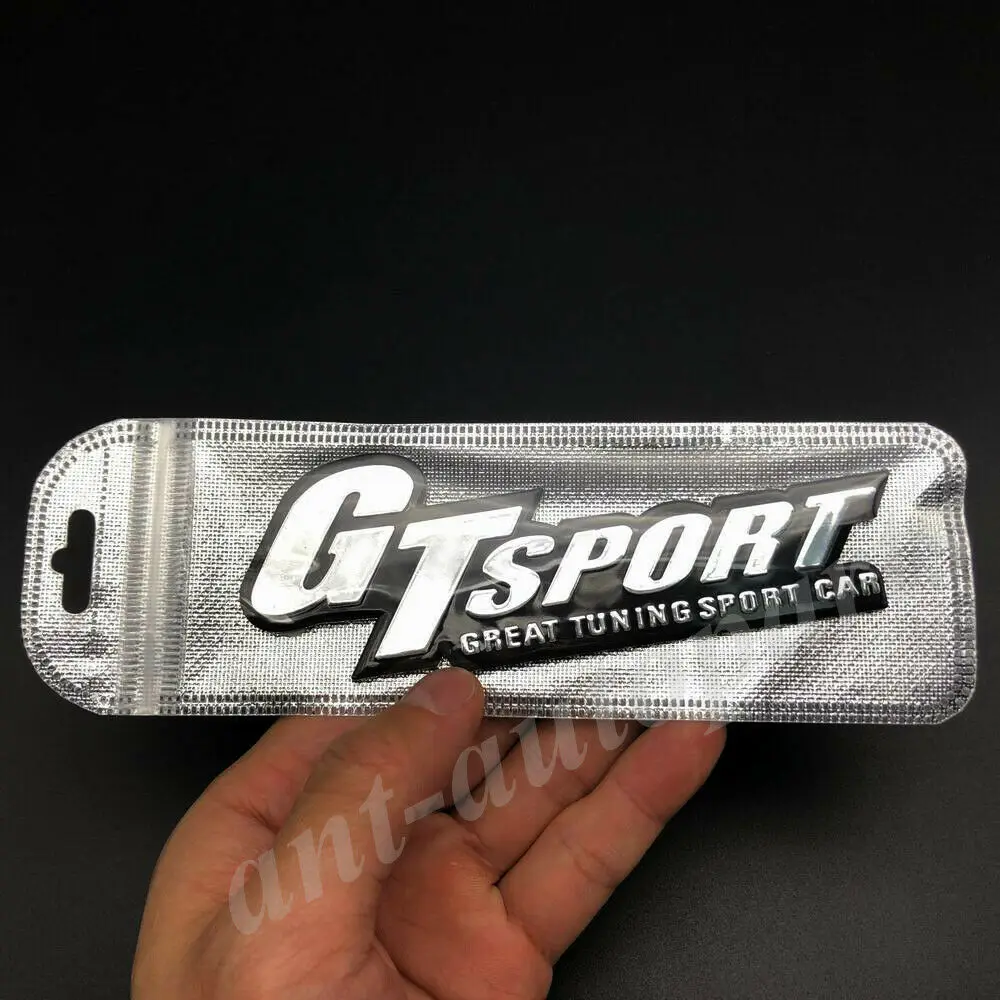 

Chome GT-SPORT Great Tuning Sport Car Trunk Rear Badge Emblem Decal Sticker JDM