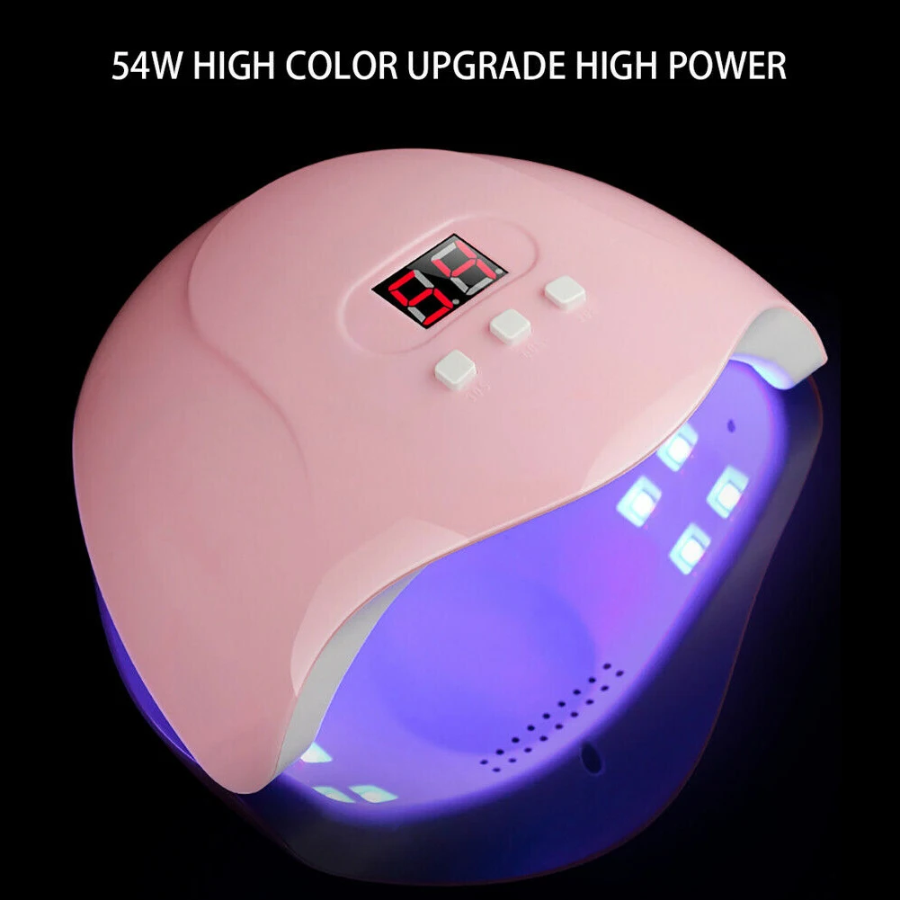 

High Quality 54W Nail Polish Dryer Lamp LED UV Gel Acrylic Curing Light Manicure Timer