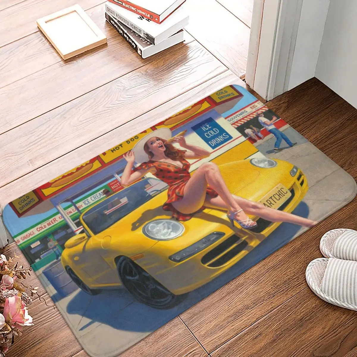 

Ковер Coney Island Footlong, нескользящий, из полиэстера, 40x60