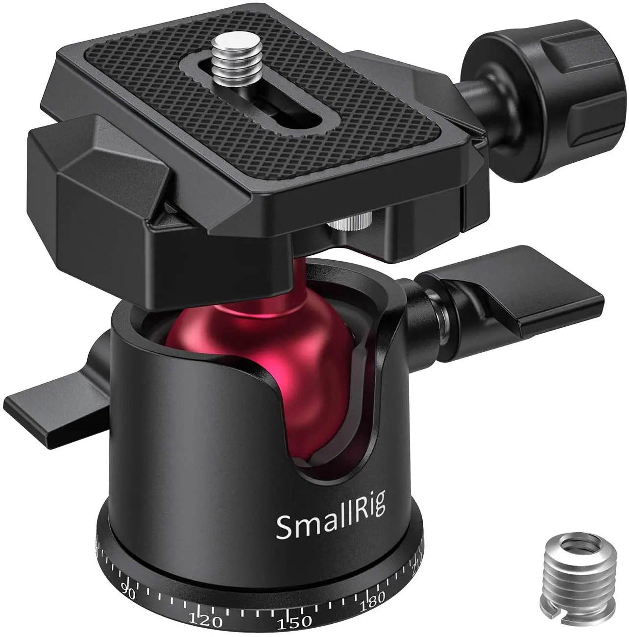 

Шаровая Головка SMALLRIG для штатива с панорамной шаровой головкой на 360 ° и совместимой с Arca-Swiss пластиной быстрого крепления и пузырьковым уро...