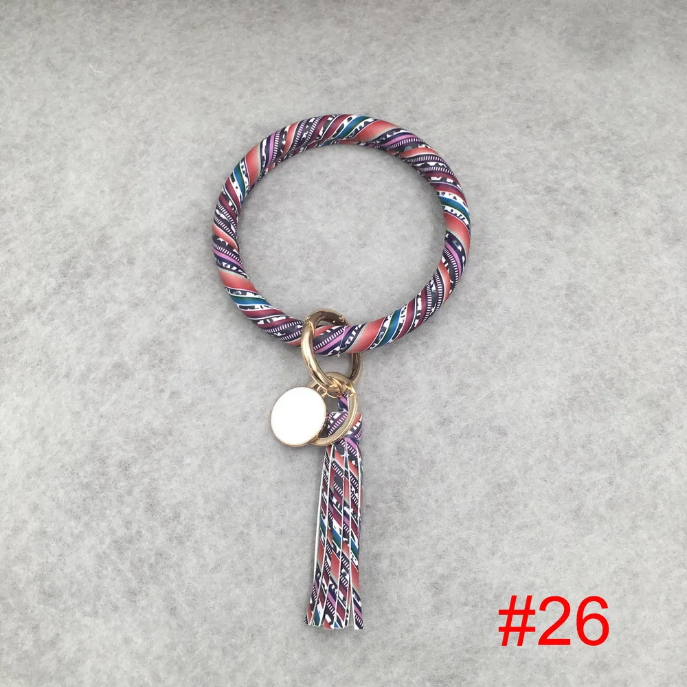 style26 Женский брелок для девочек, браслет, круглая капля, масло, кисточка, кулон, браслет и браслет, брелок, ремешок на запястье, 32 цвета - Цвет: style26
