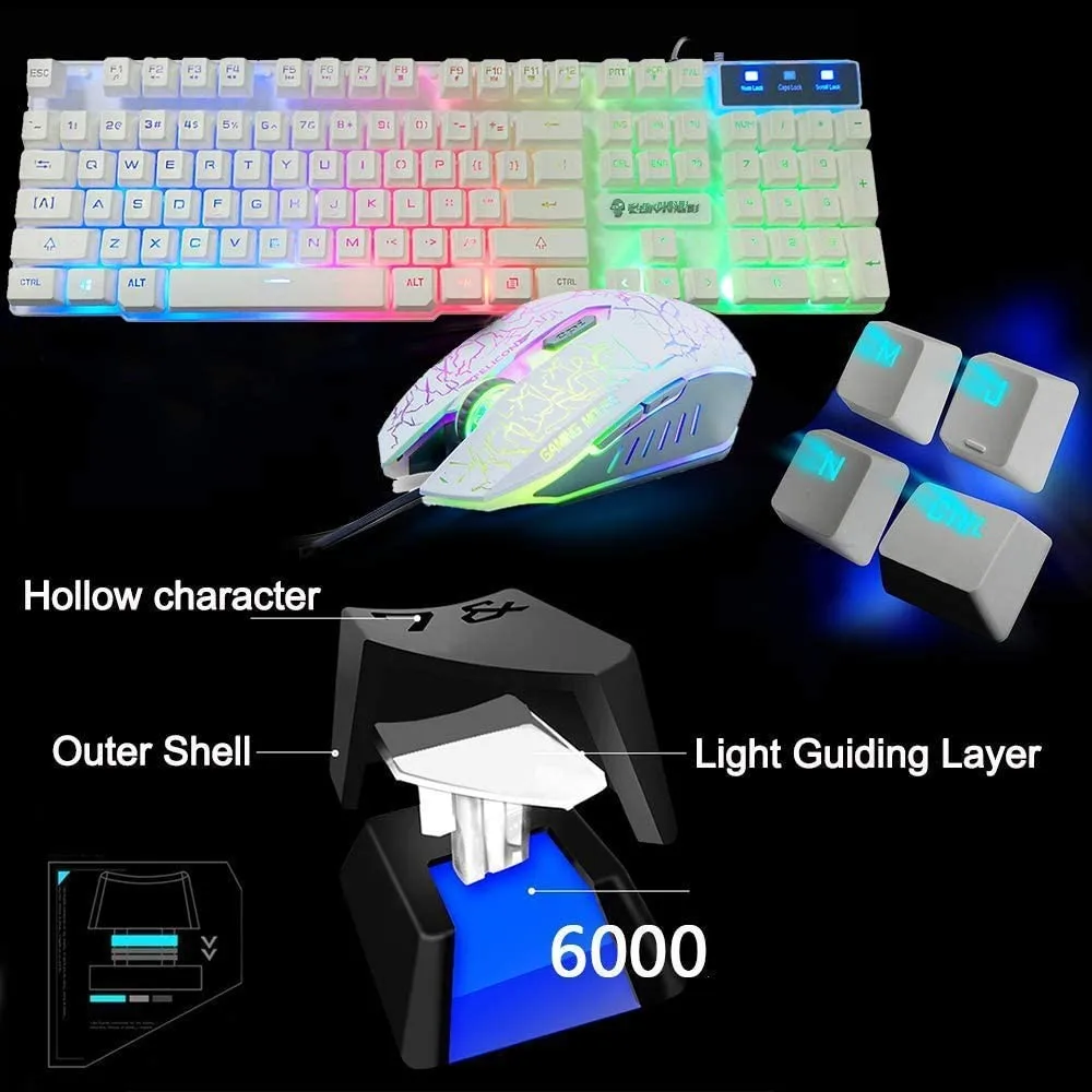

Mechanical Keyboard Blue Black Switch 82-Keys Backlit Gaming Keyboard USB Wired LED Backlit Axis Gaming Mechanical Keyboard
