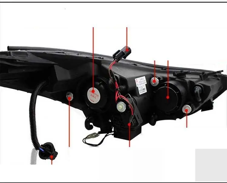 Drl Automovil автозапчасти Cob Стайлинг светодиодные дневные ходовые боковые поворотники фары автомобильные фары в сборе для hyundai Elantra