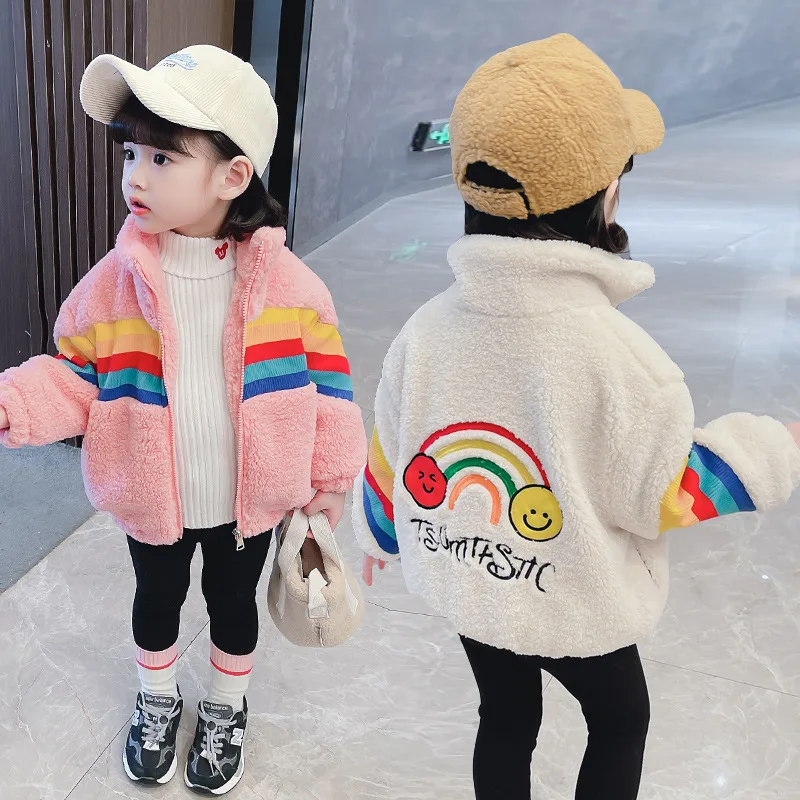 

Girls Coat Jacket Overcoat 2021 New Warm Plus Velvet Thicken Winter Cotton Kids Teenagers Cardigan Christmas Gift Children's Clo