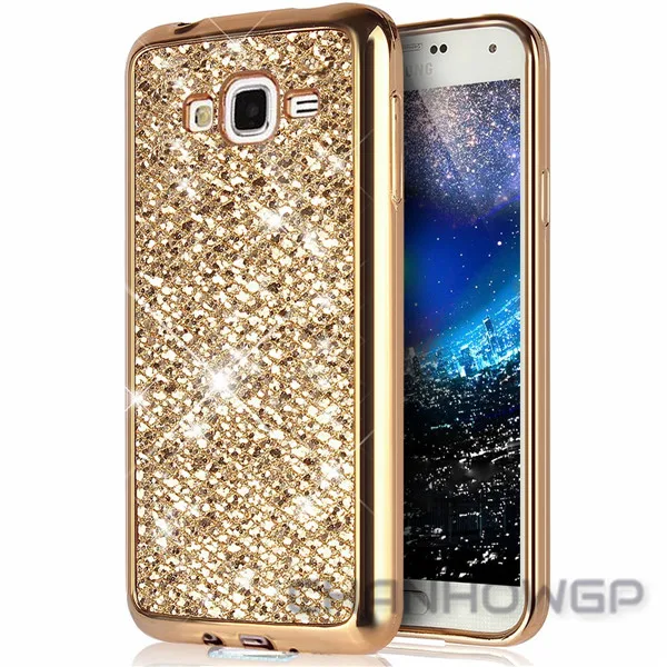 Золотой Bling Блестящий силиконовый чехол для samsung Galaxy A3 A5 J3 J5 J7 Neo A8 J2 Grand Prime S5 S6 S7 край S8 S9 плюс Чехол - Цвет: Золотой