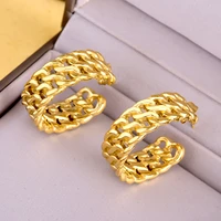 2021 newest fashion stainless steel gold color wheat ears earring simple atmosphere titanium steel gift for woman jewelry