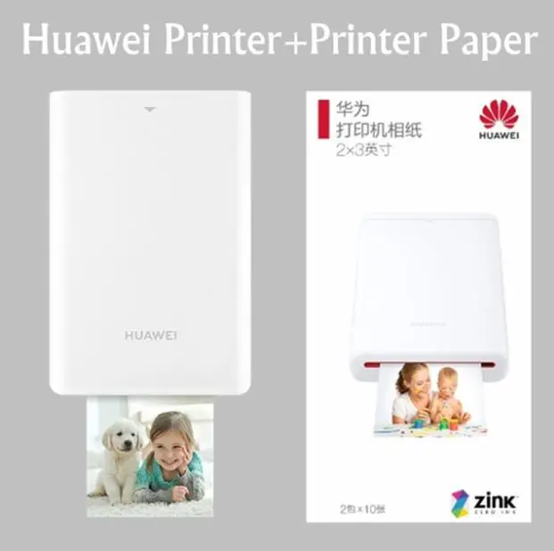 Printer N Paper huawei AR принтер 300 точек/дюйм портативный фотопринтер Honor Карманный принтер Bluetooth 4,1 Поддержка DIY поделиться 500 мАч - Цвет: Printer N Paper