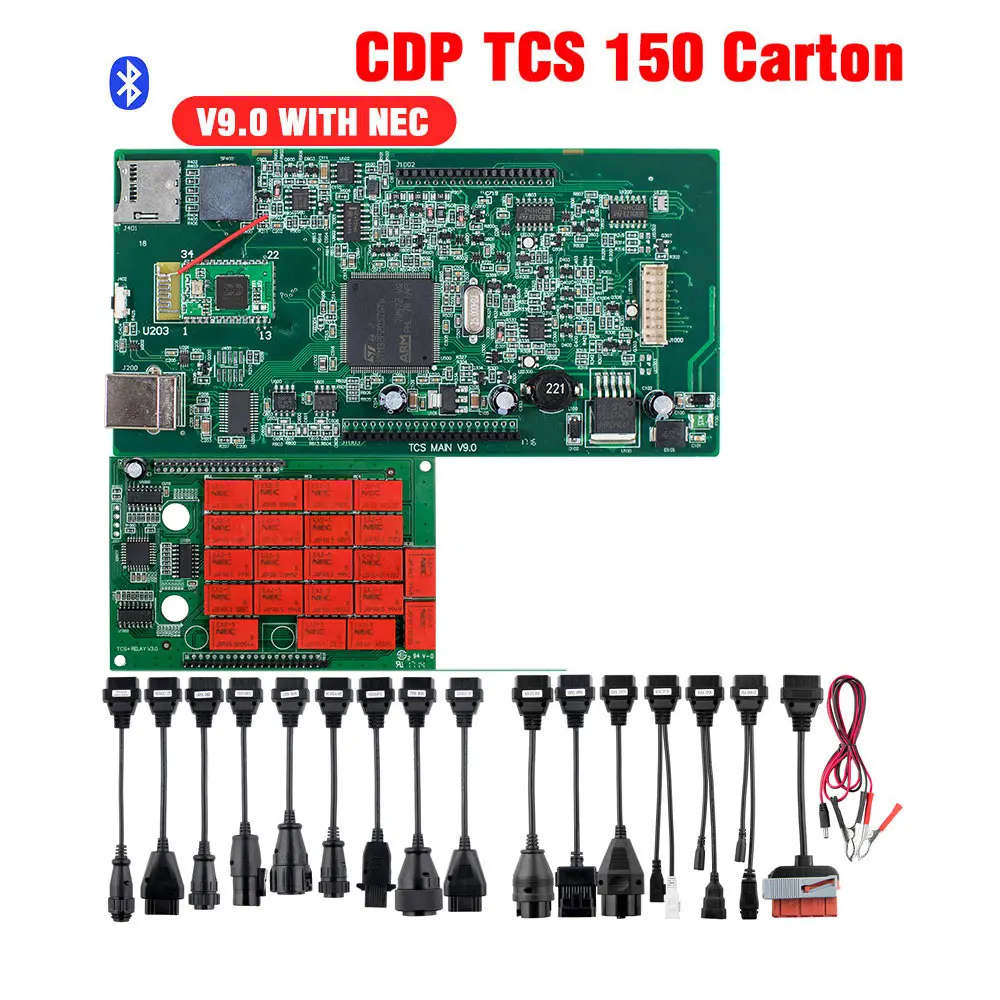 Type 8 Полный комплект кабелей для легковых и грузовых автомобилей cdp tcs pro кабели 8 автомобильных кабелей+ 8 грузовых кабелей TCS PRO - Цвет: Type 8