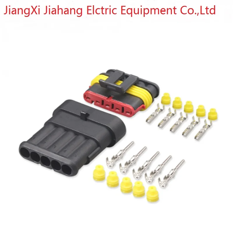 

282107-1 282089-1 Freeshipping 200sets DJ7051-1.5-11/21 5Pin AMP Car Electrical Wire Connectors for VW,BMW,Audi,Toyota,NISSAN