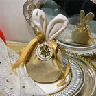 Бархатные пакеты для упаковки подарков в виде кролика на День святого Валентина