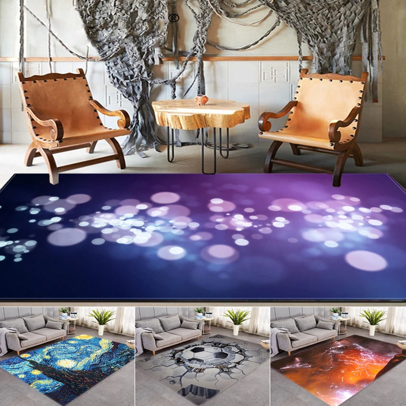 

Colorful Series Printed Rugs Home Living Room 3D Printing Game Small Rug Bedroom Room Decoration Door Mat Non-slip Washable Rug