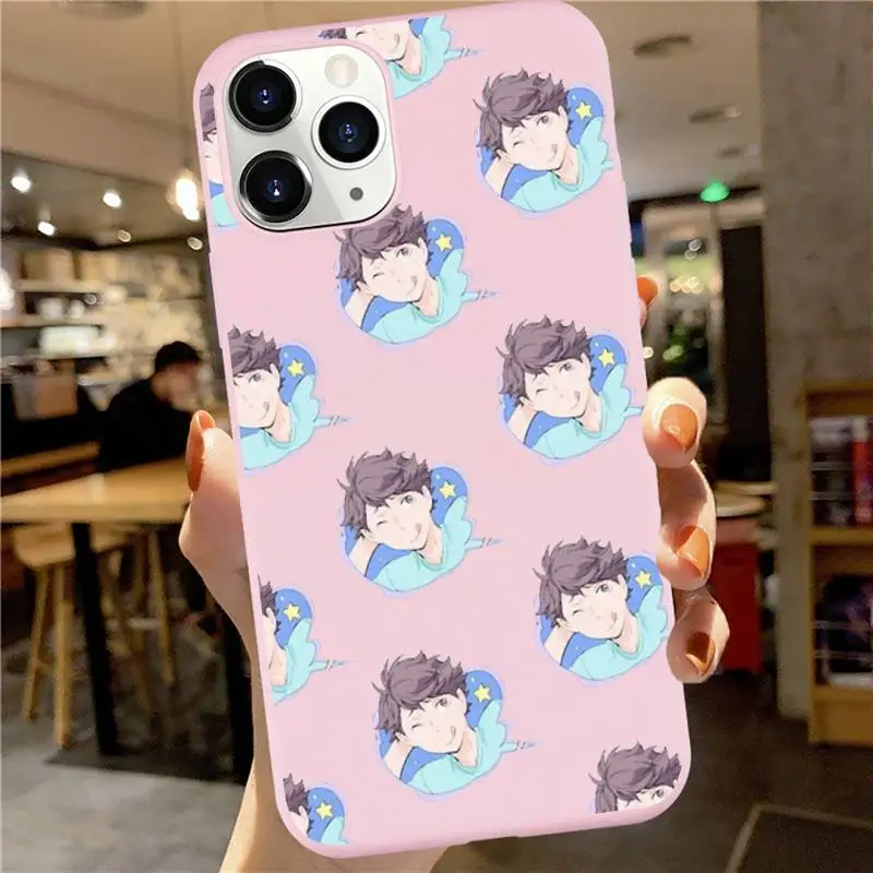 

Haikyuu Oikawa Japanese anime manga luxury Phone Case funda Candy Color for iPhone 6 7 8 11 12 s mini pro X XS XR MAX Plus