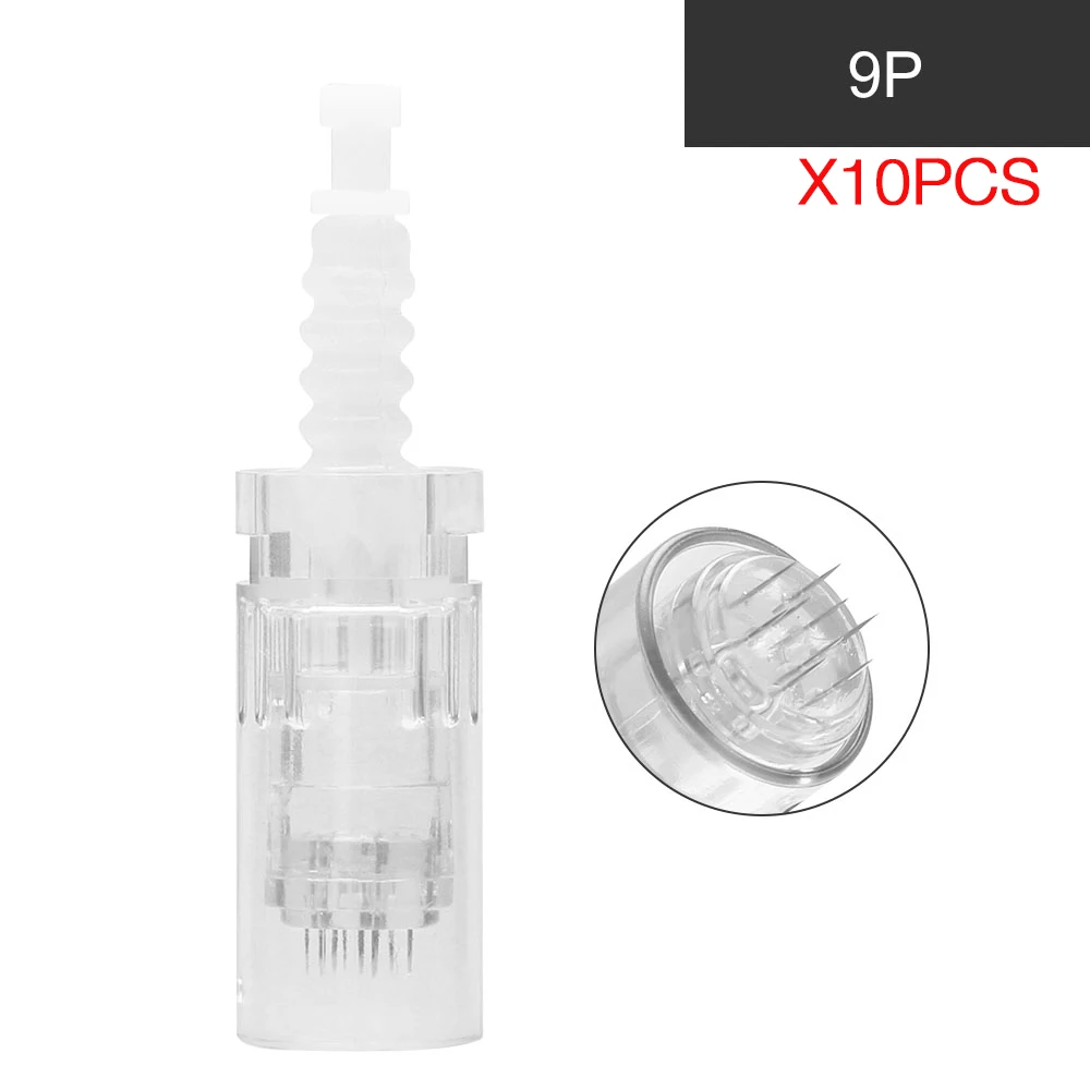 10PCS 9Pin Dr. Pen M5W микроиглы ручка штык Prot иглы стержни для ручек машины Дерма прокатки системы уход за кожей лица красота устройства - Цвет: 10PCS 9Pin