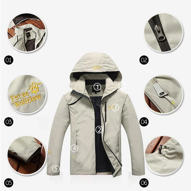 Fishing Suit Men Spring Autumn Thin Fishing Clothing Windproof Waterproof Hooded Sports Hiking Fishing Jacket Outdoor Clothes 2