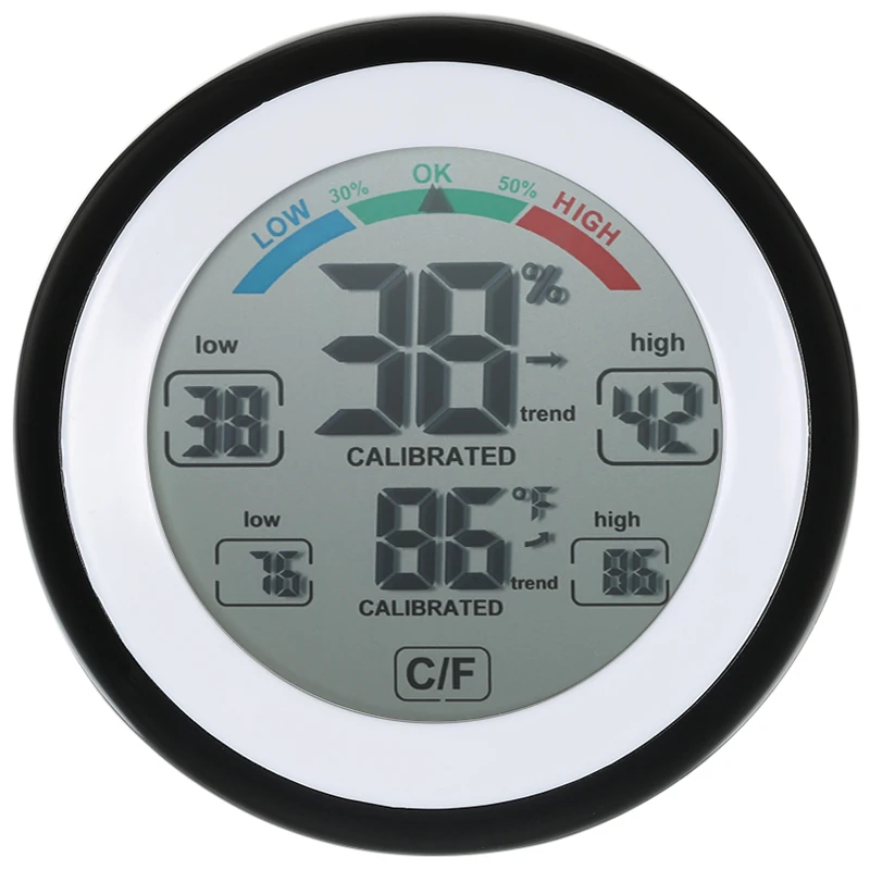 digital lcd thermometer hygrometer electronic temperature humidity meter weather station indoor tester time clock with backlight free global shipping