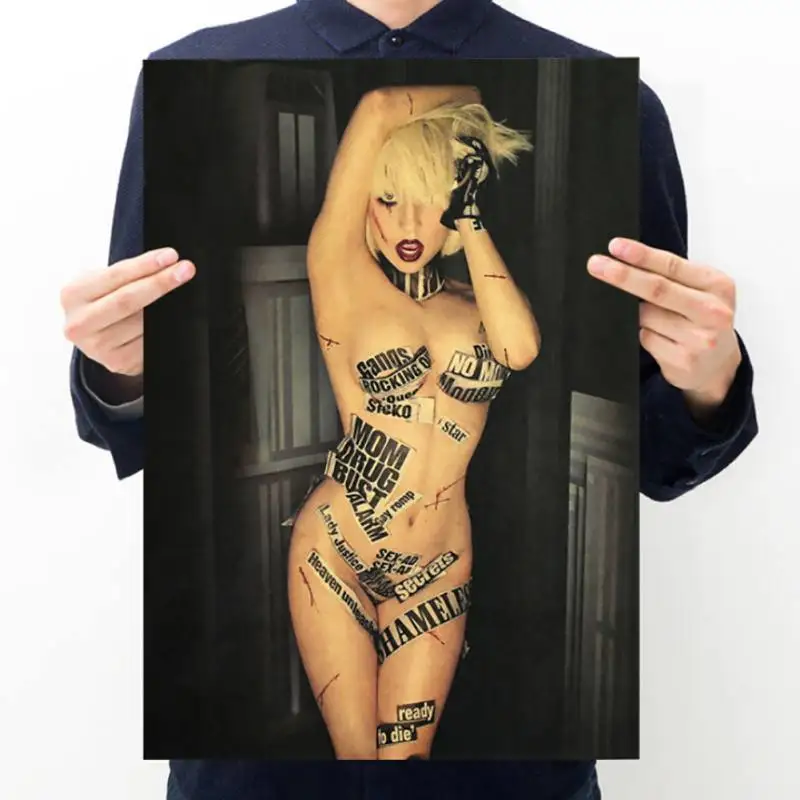 Красивая женщина музыка ПЕВЕЦ звезда поп постер искусство картина маслом