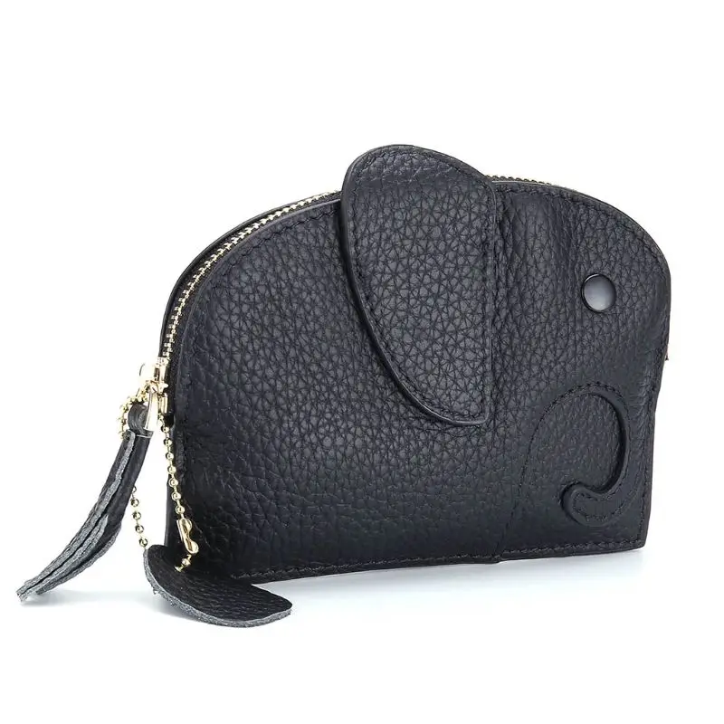 

Cartoon Elephant Wallet Credit Card Holder PU Coin Purse Case Keyring Organizer