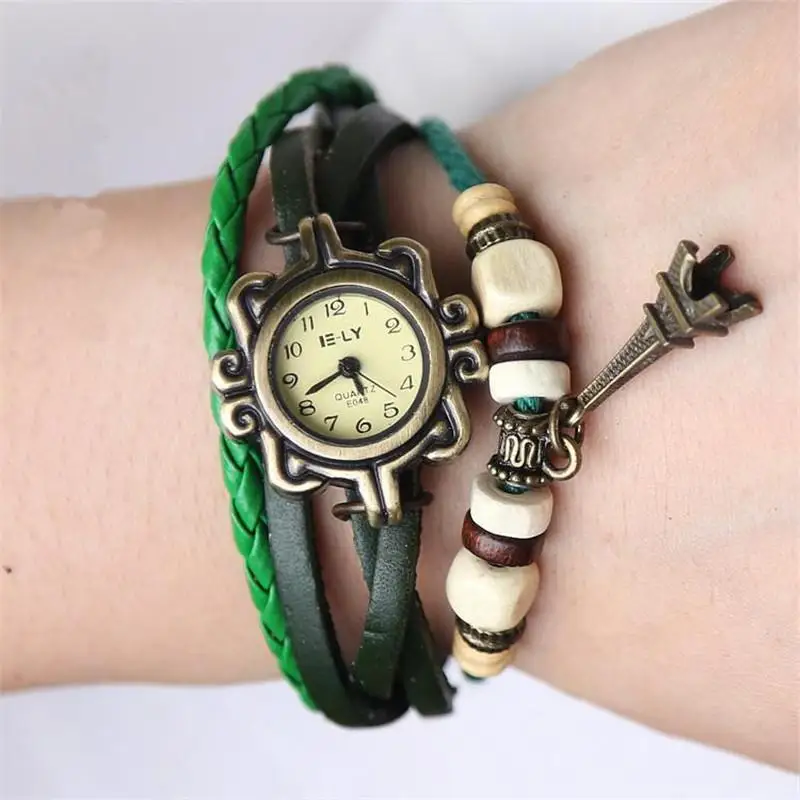 Часы женские модные 2017 высококачественные дешевые натуральная кожа Винтаж