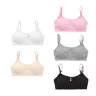 5 шт., хлопковый бюстгальтер для девочек 8-14 лет