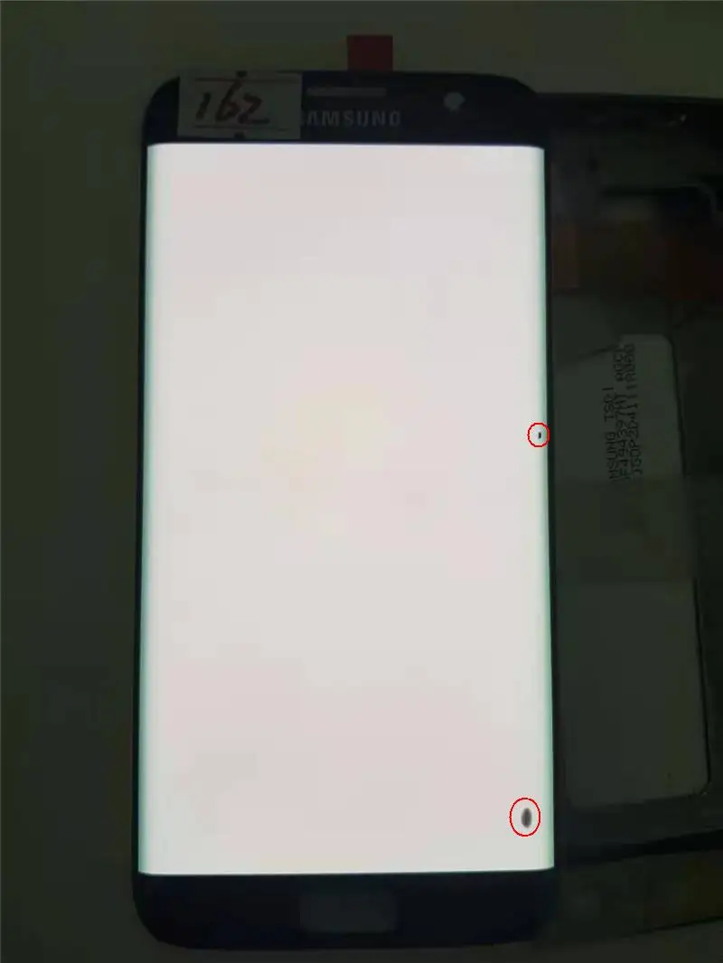 NO.162 Black 100%ORIGINAL 5.5'' AMOLED LCD for SAMSUNG Galaxy s7 edge G935 G935F Touch Screen Digitizer Display With Black Dots - Цвет: NO.162 Black