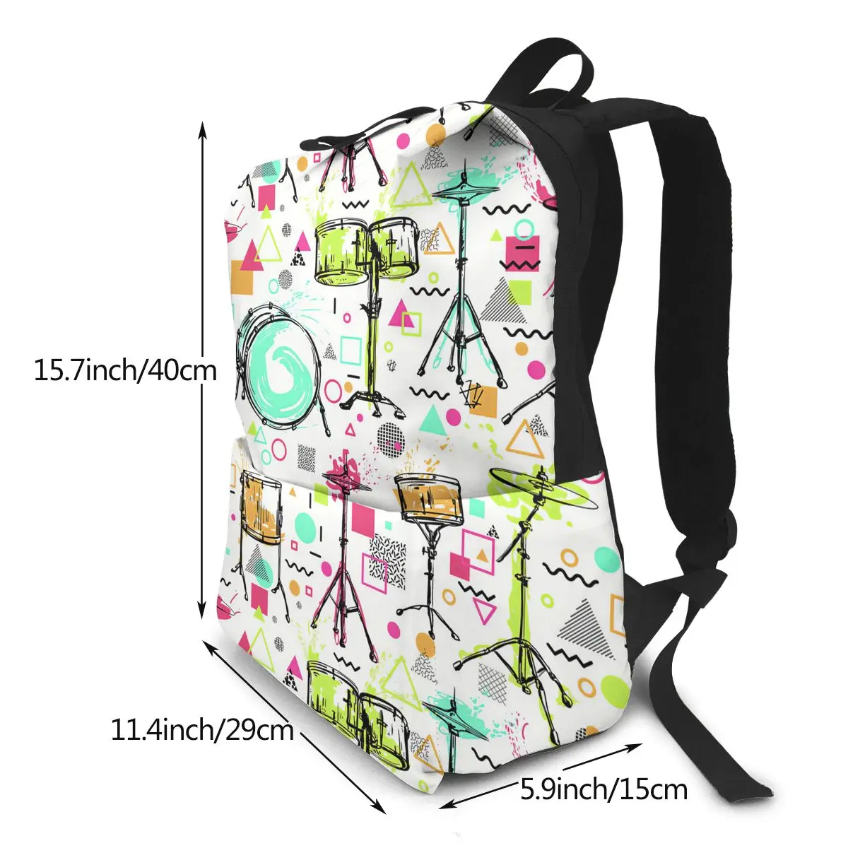Бесшовный узор с барабаном комплект брызгами рюкзак модные рюкзаки Мужская и