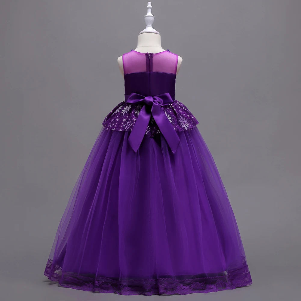 Новинка 2019 дизайнерское платье принцессы с двойным жемчугом для девочек