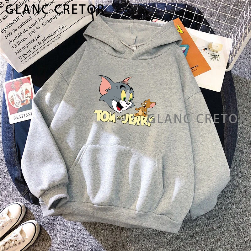 

Cute Cat Knitted Harajuku Winter Hoodies Women 2020 Sweaters Top Gothic Fashion Kawaii Streetwear