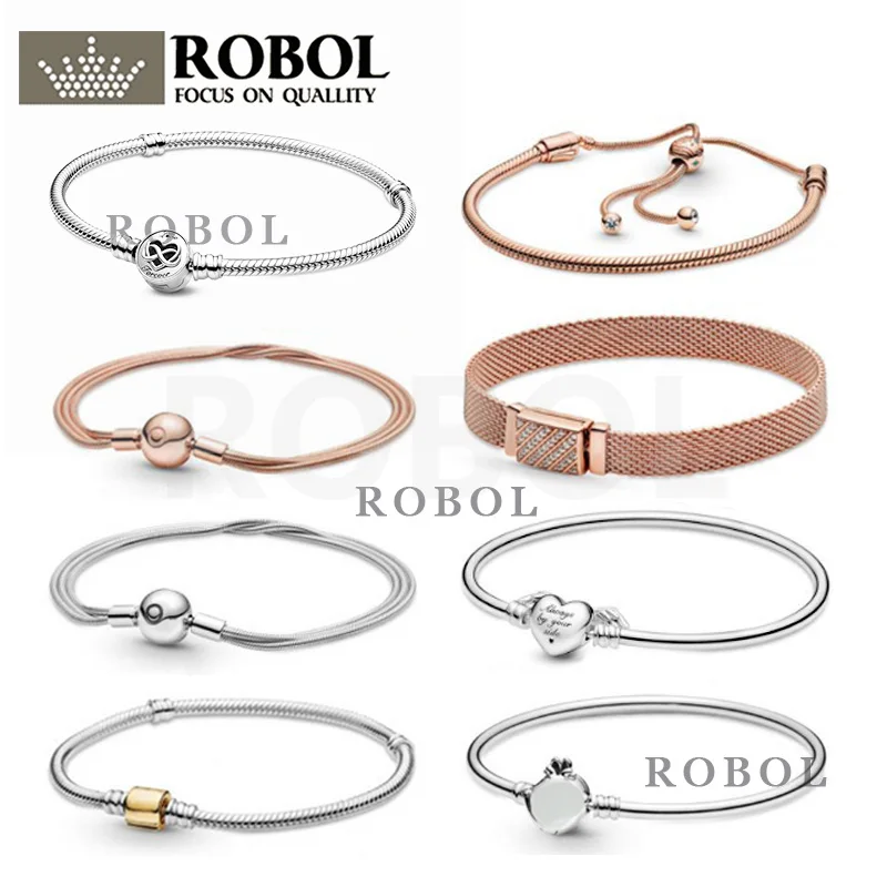 

24High Quality Original 925 Sterling Silver Jewelry Bracelet Garden Spring 2021 Collection Suitable for DIY Charm Free Shipping