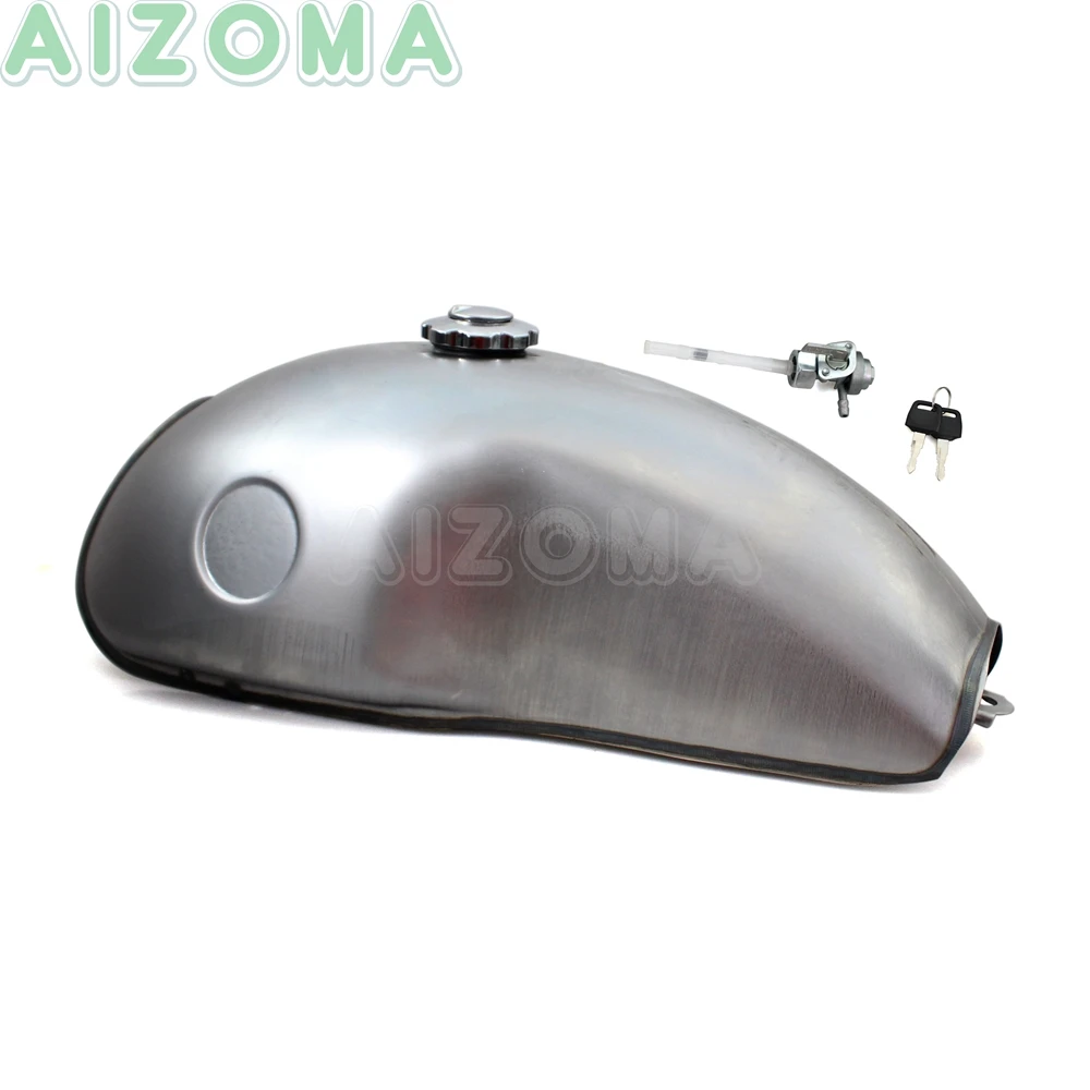 Винтажный топливный бак для мотоцикла емкостью 10 л и 2 6 галлонов с крышкой