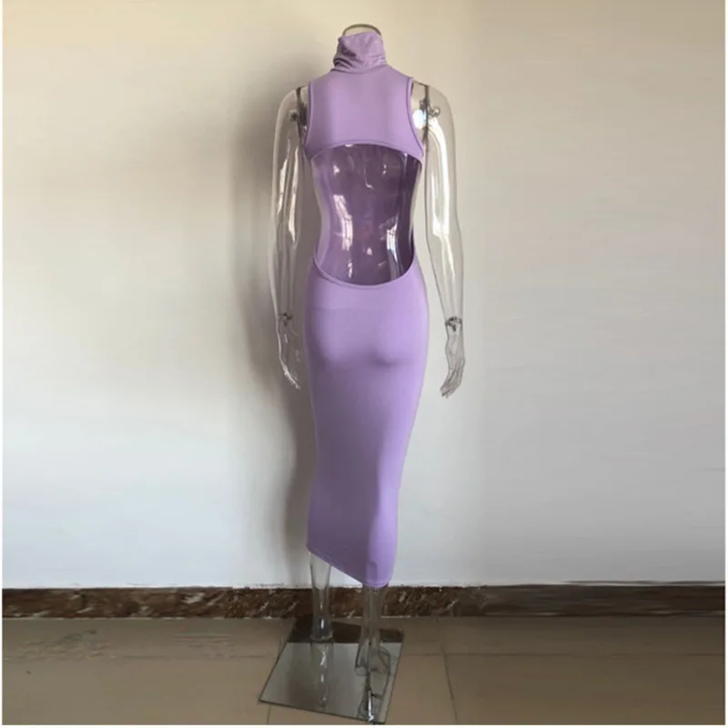 

Summer Women Dress 2021 Elegant Dresses Slim Bodycon Backless Sleeveless Fashion Party Beach Solid Sexy Beach Robe Vestidos