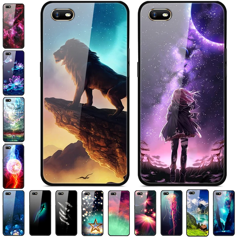 Для OPPO A1K чехол из закаленного стекла жесткий чехол для телефона для OPPO A1K чехол s Мягкий бампер для OPPOA1K A 1K CPH1923 чехол Роскошный