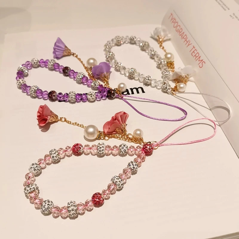 

Mobile Phone Straps Mobile phone ornaments Mobile phone accessories Anti-lost lanyard Flowers Pendant