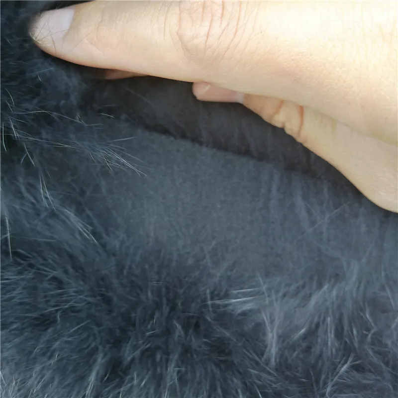 Женский жилет из натурального Лисьего меха синий теплый длинный без рукавов