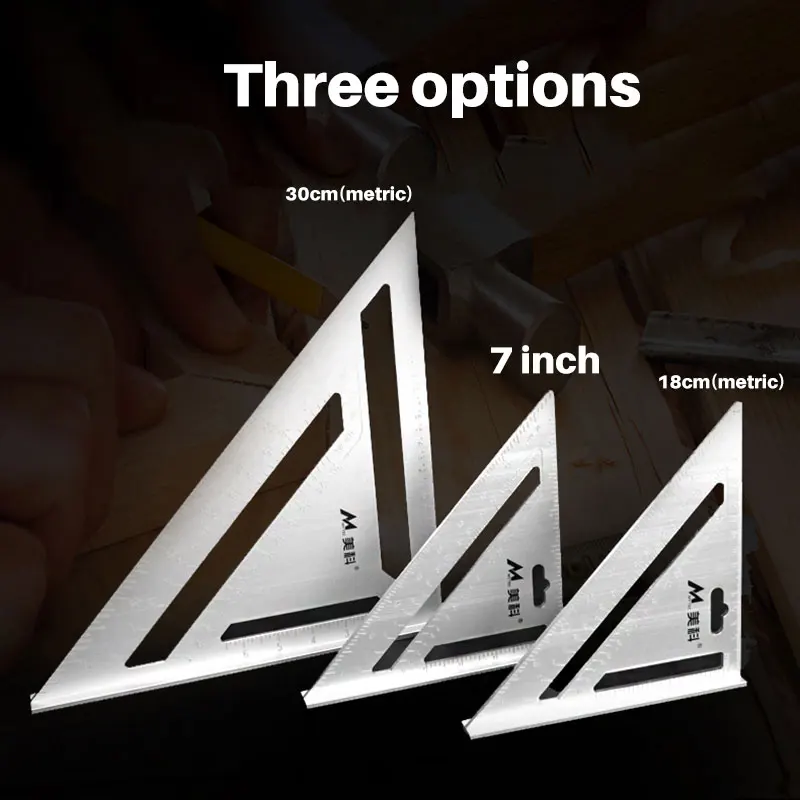 Треугольная линейка для столярных работ 7 дюймов 18/30 см | Инструменты