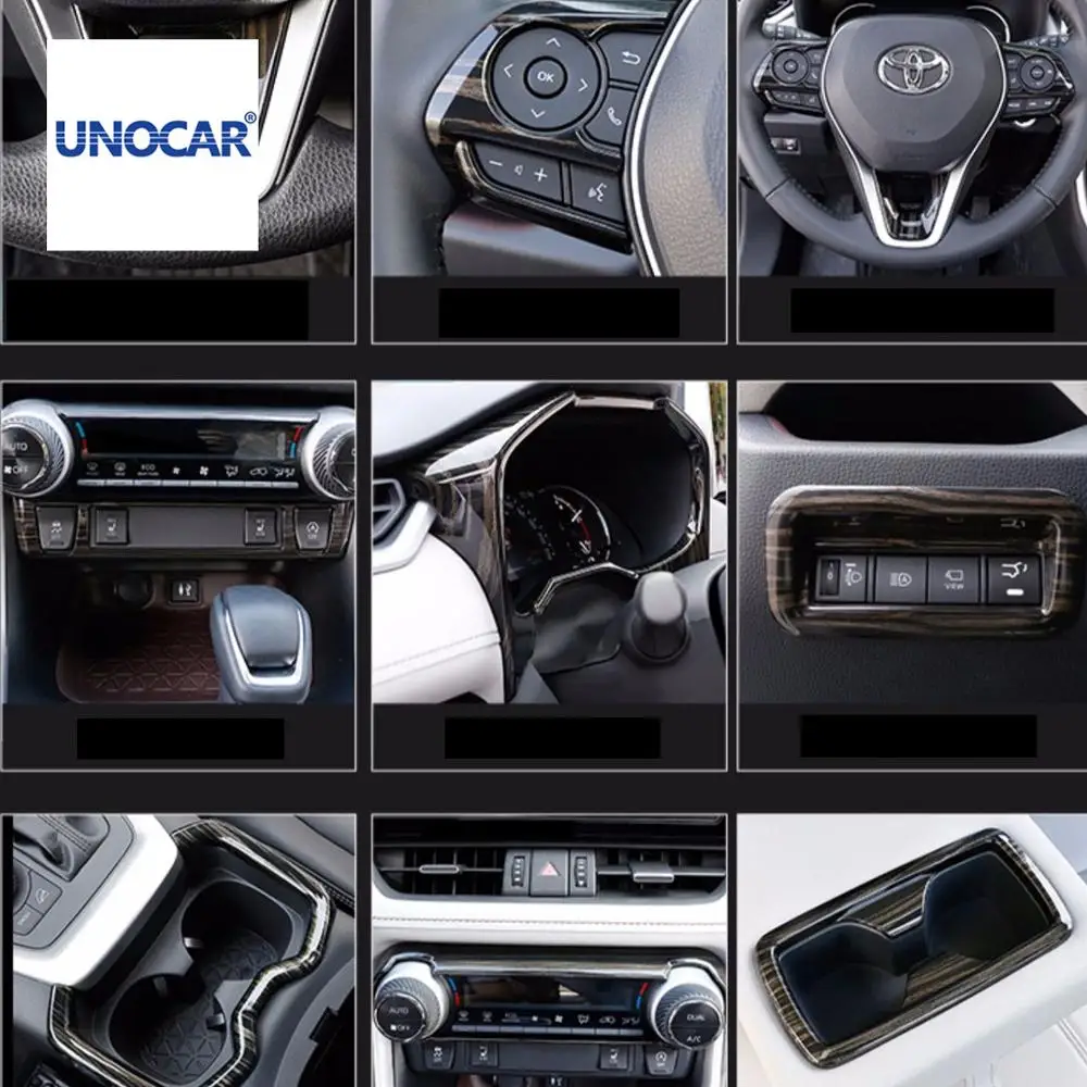 

Car style 2 For RAV4 2020 sandalwood interior decoration patch and Sequin to the upgrading and refitting