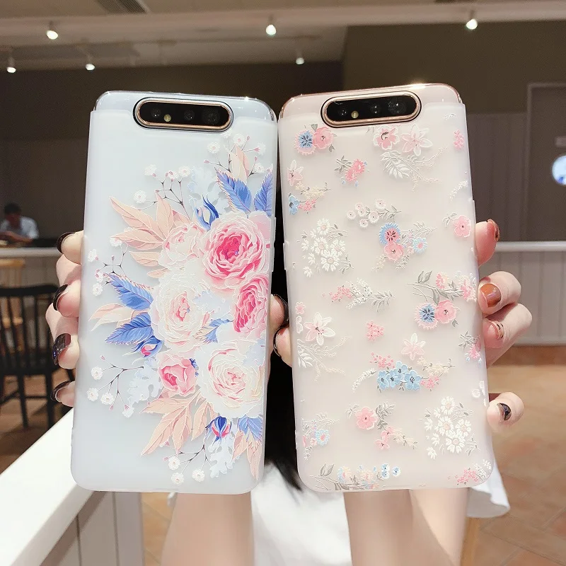 

Case For Samsung Galaxy Note 20 10 9 8 S20 S10 S10e S9 S8 M31 M31S M51 M21 Plus Lite Ultra Soft TPU Relief Floral Phone Cover