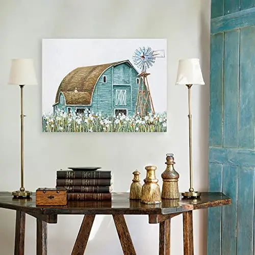 Деревенский старинный сарай холст картина маслом настенное искусство