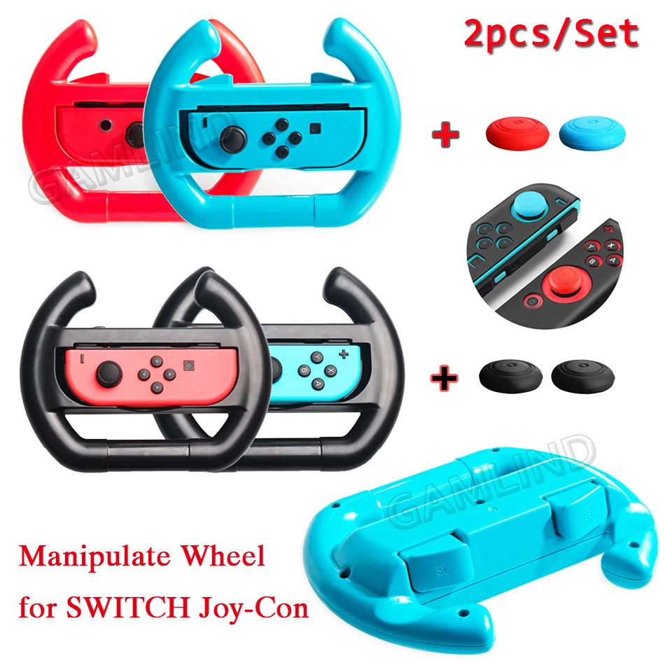 

2pcs Nintend Switch Accessories Racing Steering Wheel Handle Stand Holder NS Controller Grip for Nintendo Switch Joy-Con