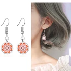 Цветочные серьги для женщин 12 мм диффузор Висячие ювелирные изделия из нержавеющей стали 316L эфирное масло духи аромат медальона серьги-капли подарок