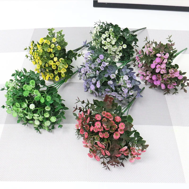 1 букет поддельные растения маленькие цветы головы DIY Gypsophila имитация