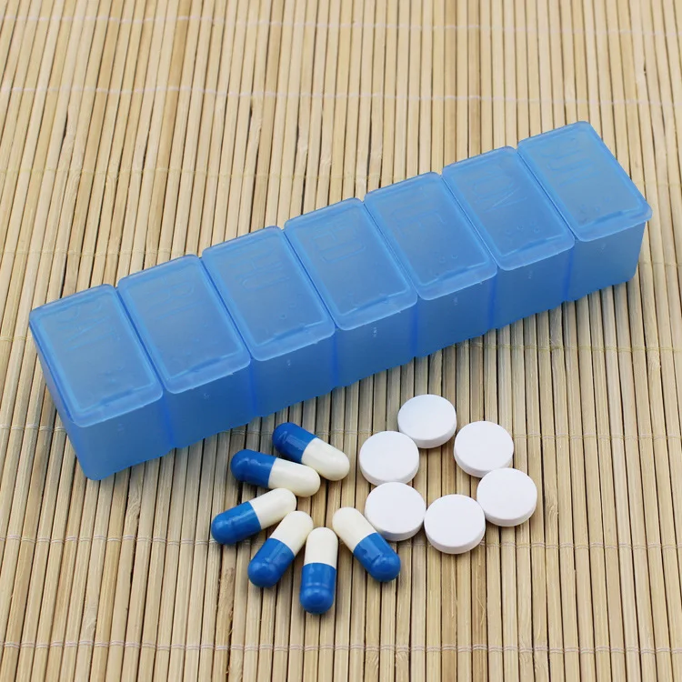 Blue 7 дней в неделю таблетки, капсулы, медицинский препарат Коробка Чехол секретный тайник путешествия дома контейнер для лекарств Медицина Чехол для таблеток - Цвет: Blue