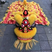 foshan australian wool lion dance mascot costume wool chinese folk art southern lion two adults cosplay party game advertising