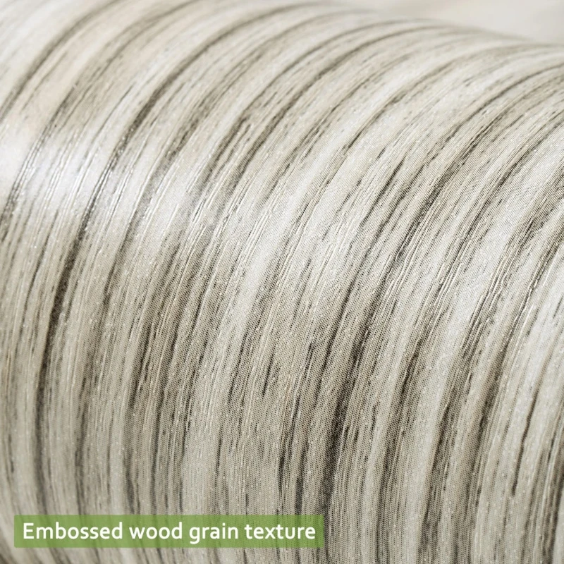 

2 Rolls Floor Sticker Wood Grain PVC Waterproof Self-adhesive Bedside Wall Decor